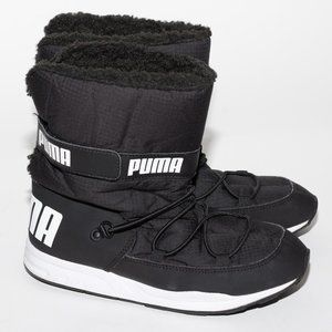 Puma Kid's Youth Trinomic 36397901 Black White Pull On Boot Sz 3